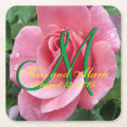 Wet Pink Rose Monogram