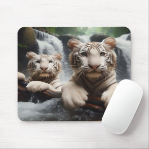 Wet Tiger Cubs Mouse Pad