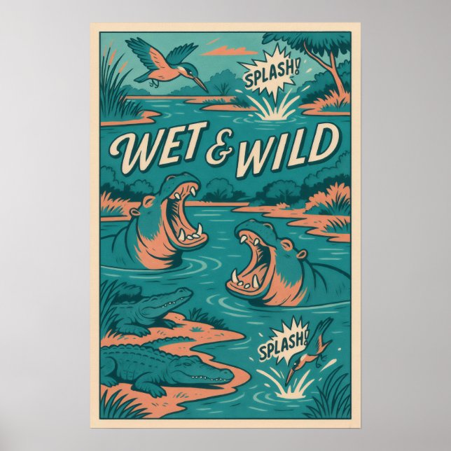 Wet & Wild River Creatures Comic Poster (Front)