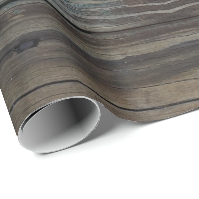 Wet Wood Plank Wrapping Paper (Roll Corner)
