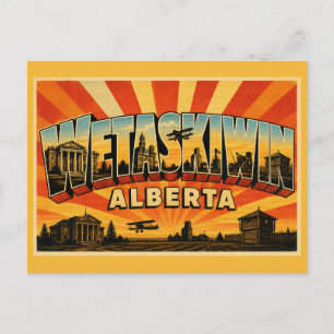 Wetaskiwin Alberta Historic Court House Postcard