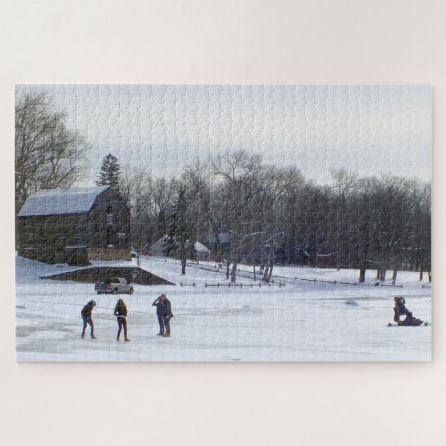 Wethersfield Cove in Winter, Old Wethersfield CT  Jigsaw Puzzle (Horizontal)