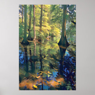 Wetland Reflections Art Poster