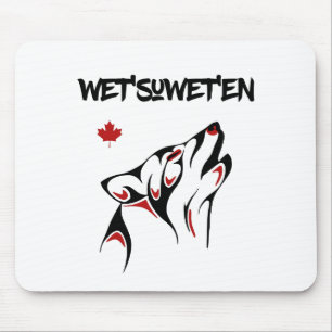 Wet'suwet'en Howling Wolf Haida Style Tattoo Colou Mouse Mat