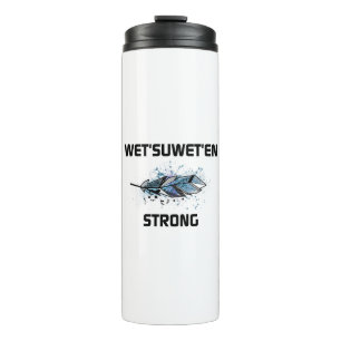 Wet'suwet'en Strong Horizontal Feather Color Thermal Tumbler