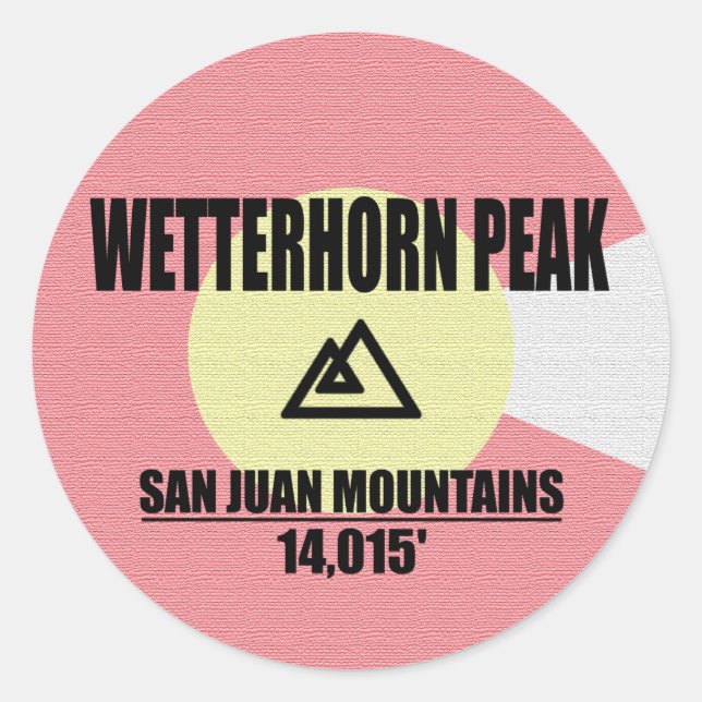 Wetterhorn Peak Classic Round Sticker (Front)