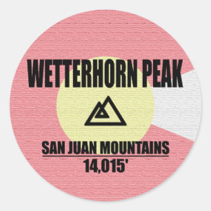 Wetterhorn Peak Classic Round Sticker