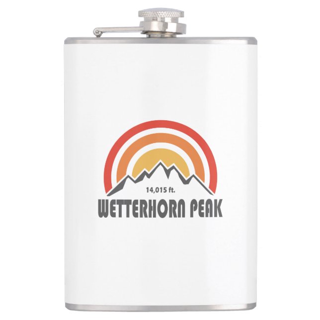 Wetterhorn Peak Hip Flask (Front)