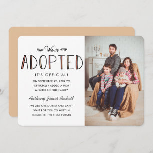 We've Adopted   Adoption Announcement