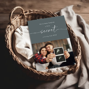 We've Been Keeping a Secret Baby Announcement Card