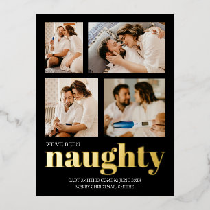 Weve been naughty Pregnancy Announcement Christmas