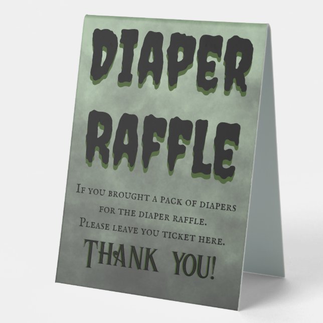We've Created a Monster Diaper Raffle (Front)