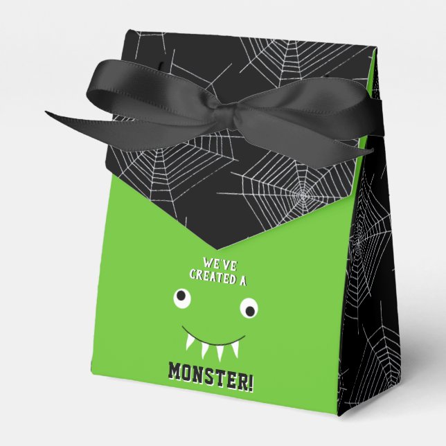 "We've Created A Monster" Halloween Baby Shower Favour Box (Front Side)