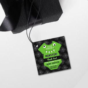 "We've Created A Monster" Halloween Baby Shower Favour Tags