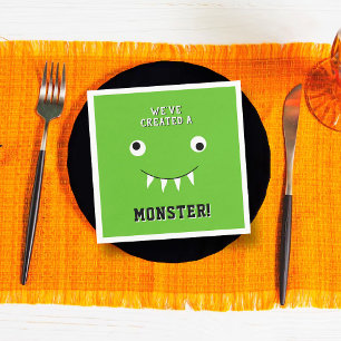 "We've Created A Monster" Halloween Baby Shower Napkin