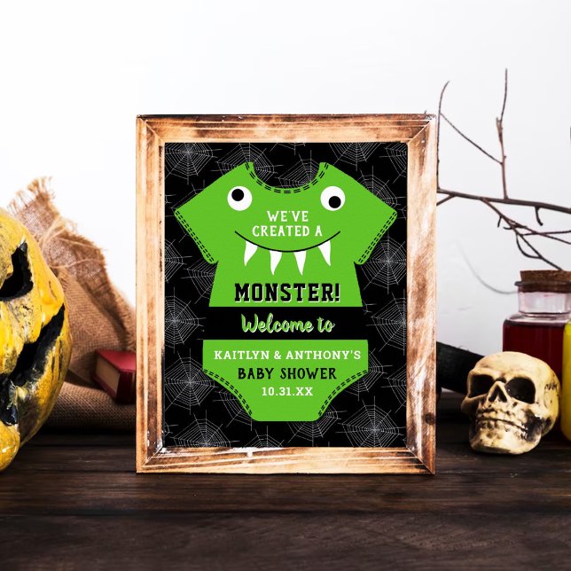"We've Created A Monster" Halloween Baby Shower Poster (Creator Uploaded)