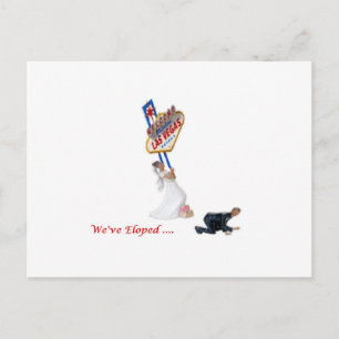 We've Eloped... Las Vegas Postcard Bride & Groom