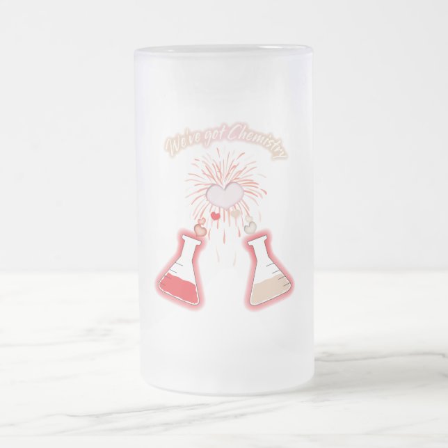 We've Got Chemistry Frosted Glass Beer Mug (Center)