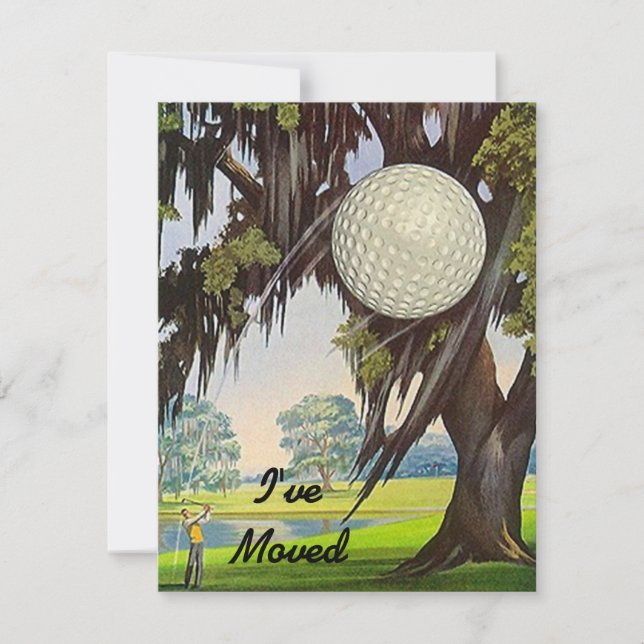 We've I've Moved Announcement Golf Golfing Move (Front)
