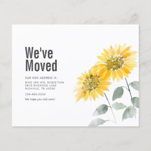 We've Moved Address Sunflower Moving Announcement Flyer