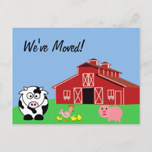 We've Moved (Animal Farm Style) Announcement Postcard