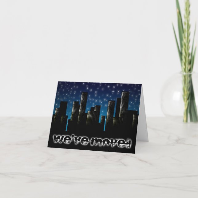 we've moved announcement : cityscape (Front)