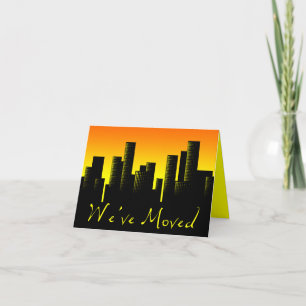 we've moved announcement : cityscape
