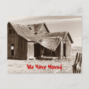 We've Moved Announcement Sepia Old Homestead