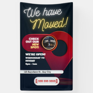 We've Moved Announcements Custom Moving Business Banner