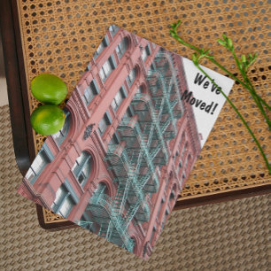 We've Moved Apartment Building Moving Announcement Postcard