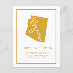We've Moved   Arizona Typography Holiday Postcard