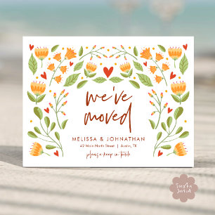 We've Moved, Autumn New Home Announcement  Postcard