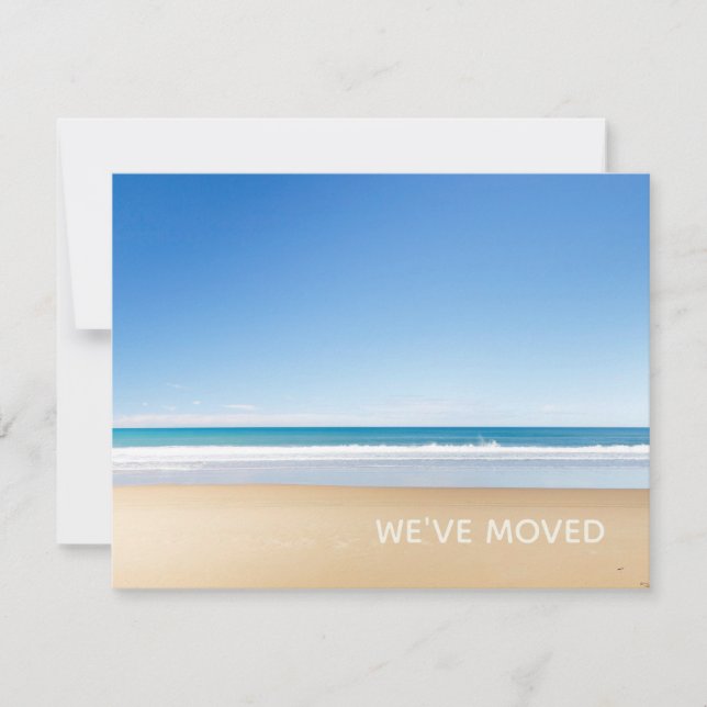 We've Moved Beach Home New Address Announcement (Front)