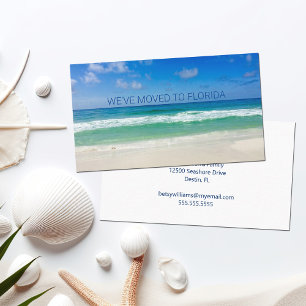 We've Moved Beach Photography Family Moving Business Card