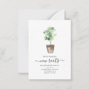 We've Moved Boho Indoor Plant Moving New Address Card