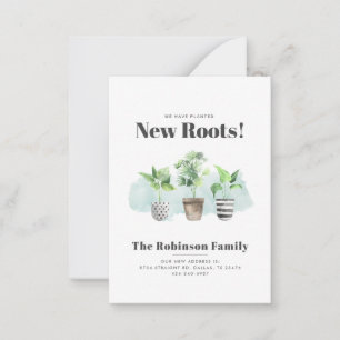We've Moved Boho New Roots Moving Card