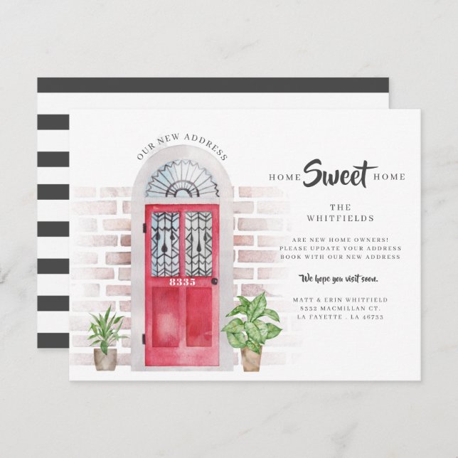 We've Moved Boho Watercolor Moving Announcement (Front/Back)