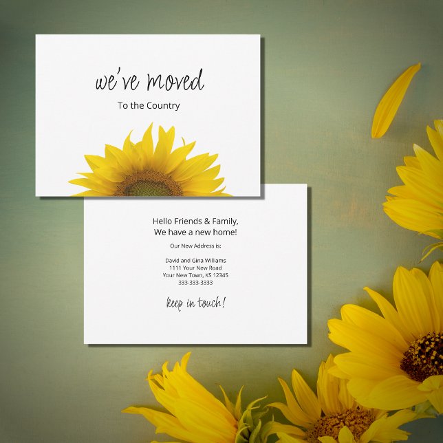 We've Moved Botanical Sunflower Moving  Announcement (Creator Uploaded)
