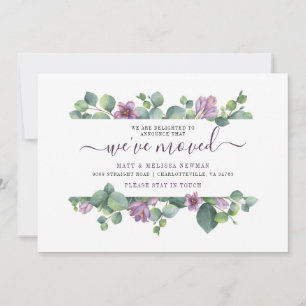 We've Moved Botanical Watercolor Moving Announcement