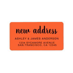 We've Moved Bright Yellow New Address label