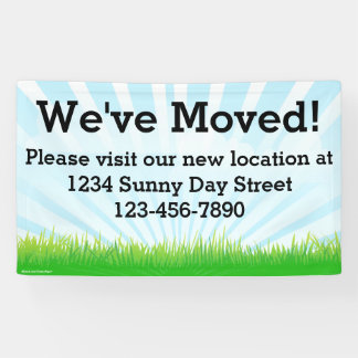 We've Moved Business Moving Sign Banner