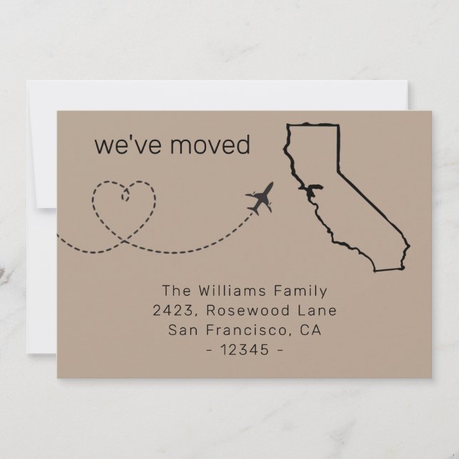 We've Moved California Moving Announcement Kraft (Front)