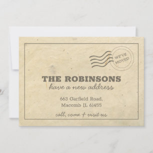 We've Moved Cardboard Change of Address Announcement