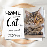 We've Moved Cat Photo New Address Pet Moving  Postcard<br><div class="desc">Home is Where The Cat Is ... and the cat moved! Let your best friend announce your move with this cute and funny custom pet photo cat moving announcement card. Personalise with your favourite cat photo, names and your new address. This pet moving announcement is a must for all cat...</div>