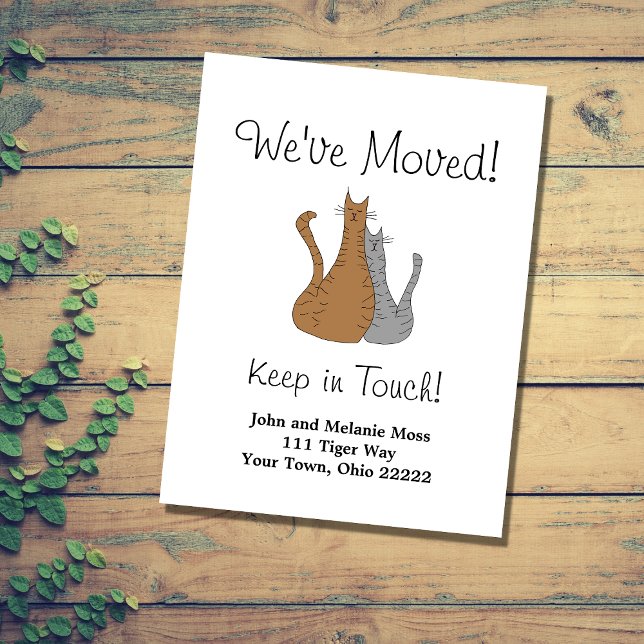 We've Moved Cats New Home Announcement Postcard (Creator Uploaded)