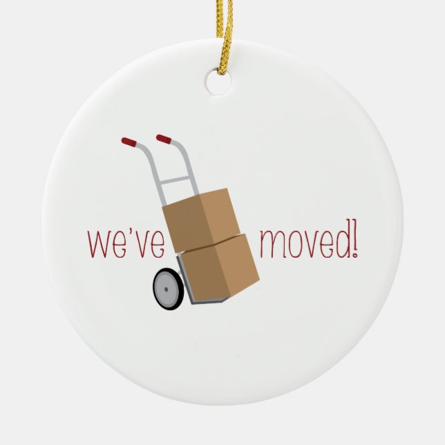We've Moved! Ceramic Tree Decoration (Front)