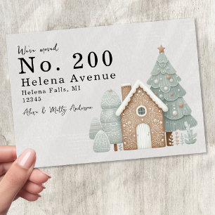 We've Moved Change of Address Festive Gingerbread Announcement