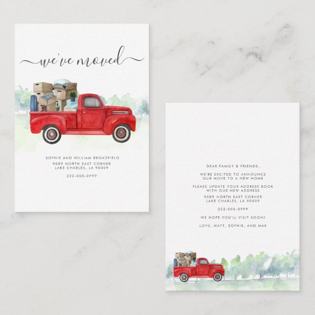 We've Moved Change of Address Moving Announcement (Front/Back)