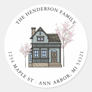 We've Moved Change of Address Moving Announcement Classic Round Sticker