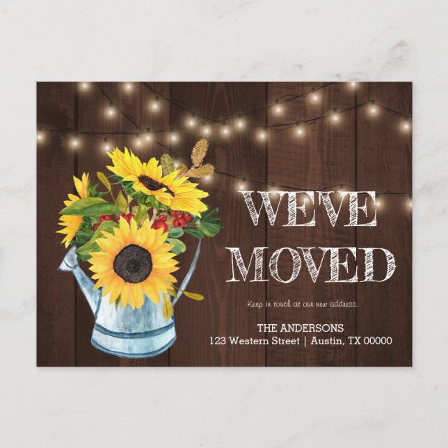 WE'VE MOVED, change of address postcard (Front)